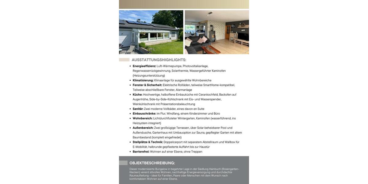 Bungalow Rosengarten - 5 Zimmer, 160 m&sup2;, 495.000&euro; | Angebot:25857496