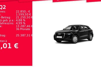 Audi Q2 11.524 km 21.450 &euro; Frankfurt am Main 60314
