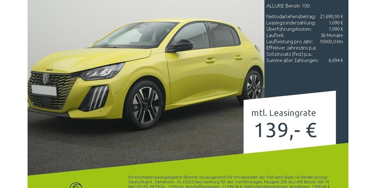 Peugeot 208 1.500 km 21.940 &euro; Bocholt 46395