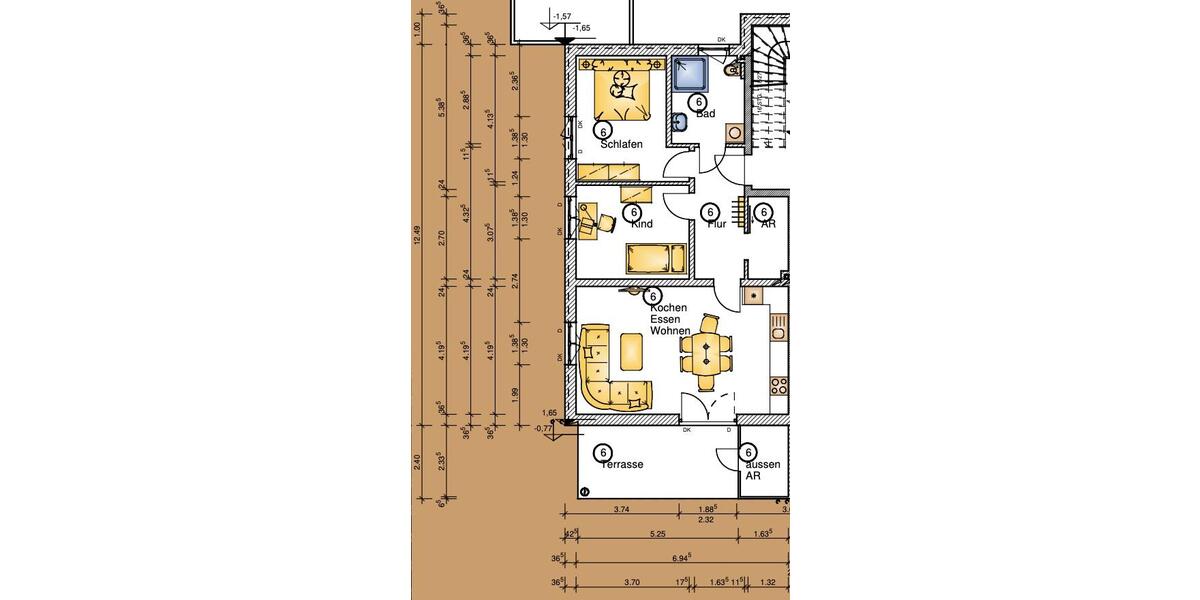 Terrassenwohnung Baar-Ebenhausen Ebenhausen - 3 Zimmer, 80 m&sup2;, 399.000&euro; | Angebot:27096930