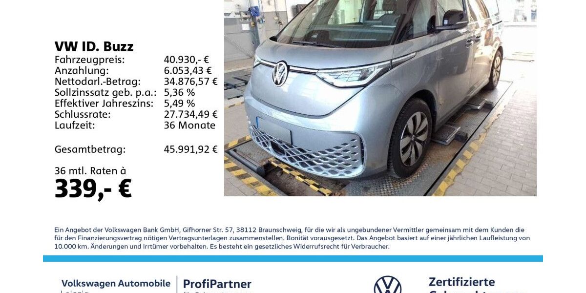 VW ID. Buzz 14.423 km 40.930 &euro; Leipzig 04178