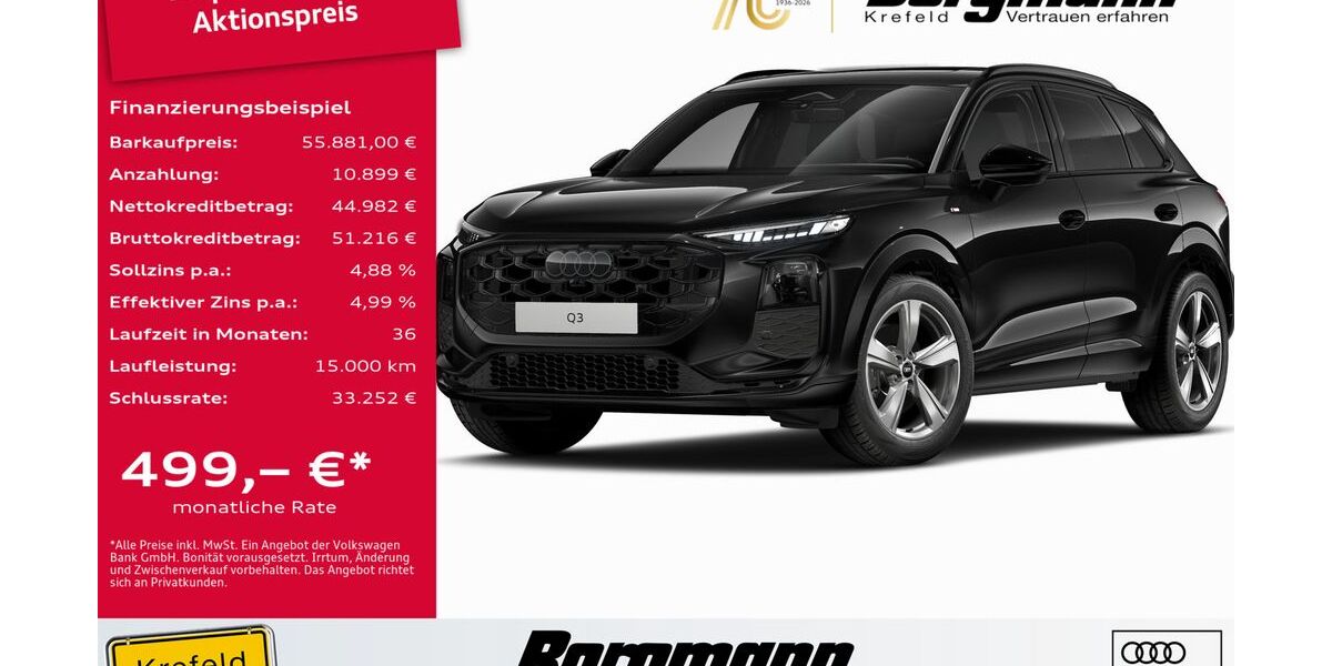 Audi Q3 1.010 km 55.881 &euro; Krefeld 47803