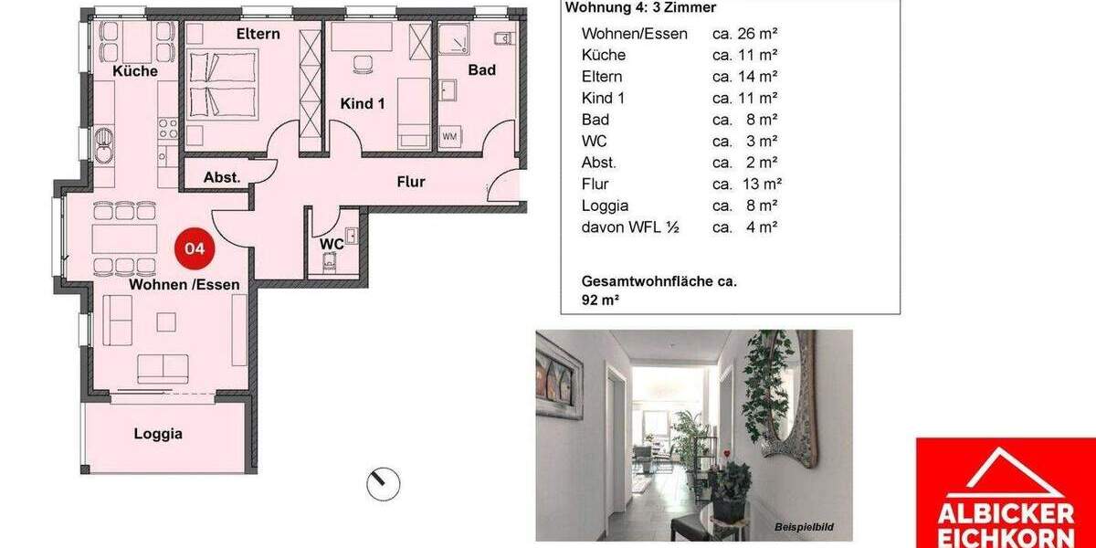 Etagenwohnung Wutöschingen - 3 Zimmer, 92 m&sup2;, 386.400&euro; | Angebot:25744834