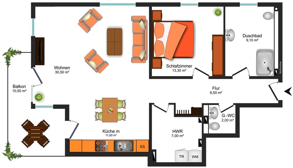 **NEUWERTIGE BALKONWOHNUNG MIT EINBAUKÜCHE UND TIEFGARAGE IN SICKTE** - Etagenwohnung Sickte | Angebot:25305870