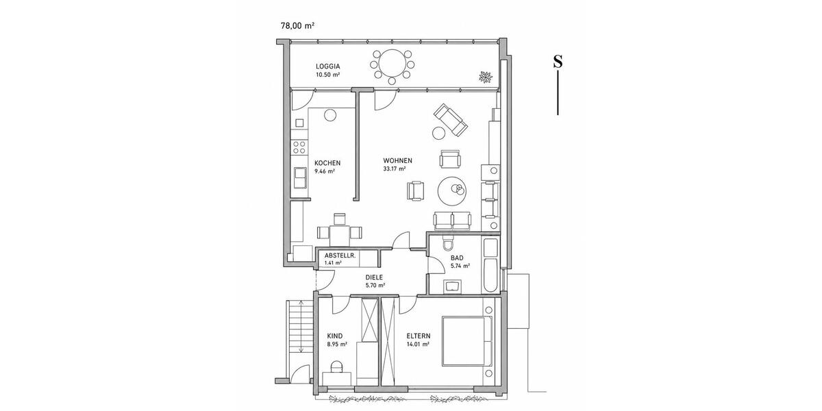 Dachgeschoßwohnung Bünde - 3 Zimmer, 78 m&sup2;, 199.000&euro; | Angebot:26865124