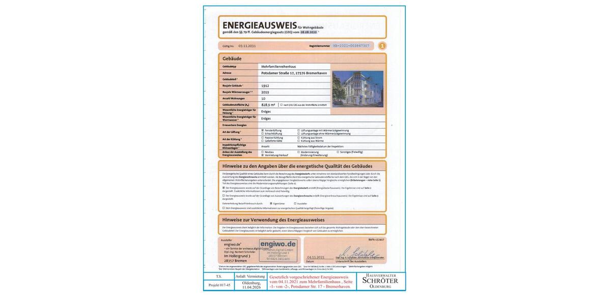 Etagenwohnung Bremerhaven - 5 Zimmer, 106 m&sup2;, 970&euro; | Angebot:26148722