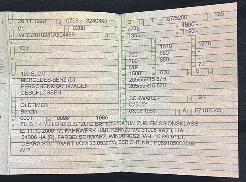 Mercedes-Benz 190 144.070 km 12.500 € Untereisesheim 74257