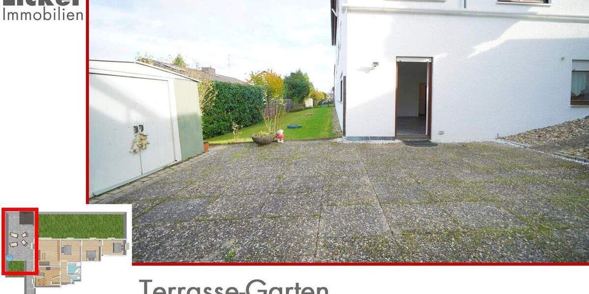 * Gartengeschoss-Whg. mit 130m² Terrassen- und Gartenfläche. 4 zimmer