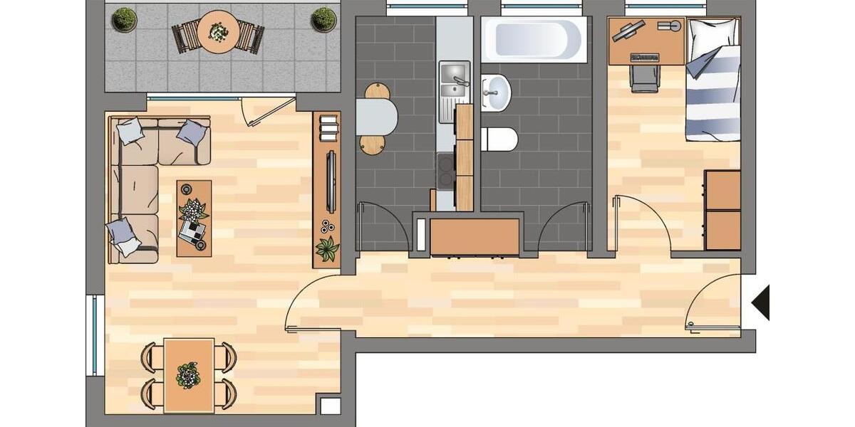 Etagenwohnung Haßloch - 2 Zimmer, 49 m&sup2;, 314&euro; | Angebot:26676359