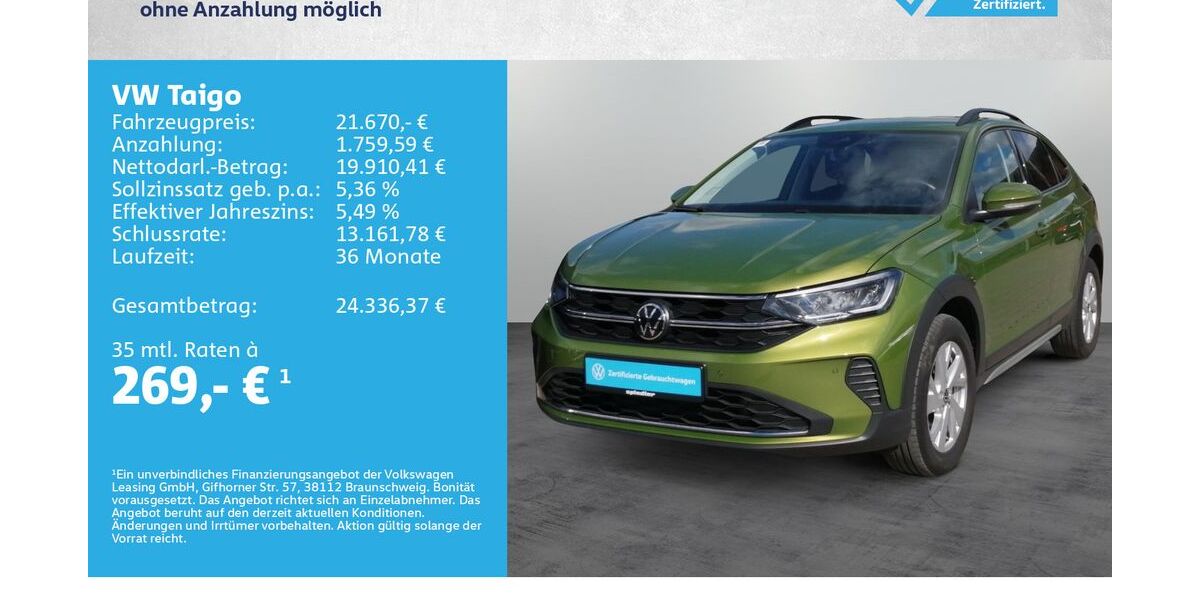 VW Taigo 45.500 km 21.670 &euro; Kreuzwertheim 97892