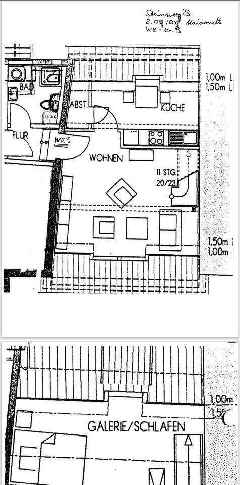 2 Raum Maisonette Wohnung