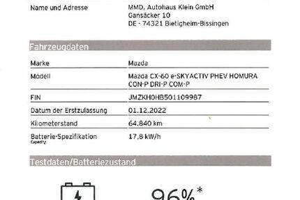Mazda CX-60 64.960 km 35.770 € Ingersheim 74379