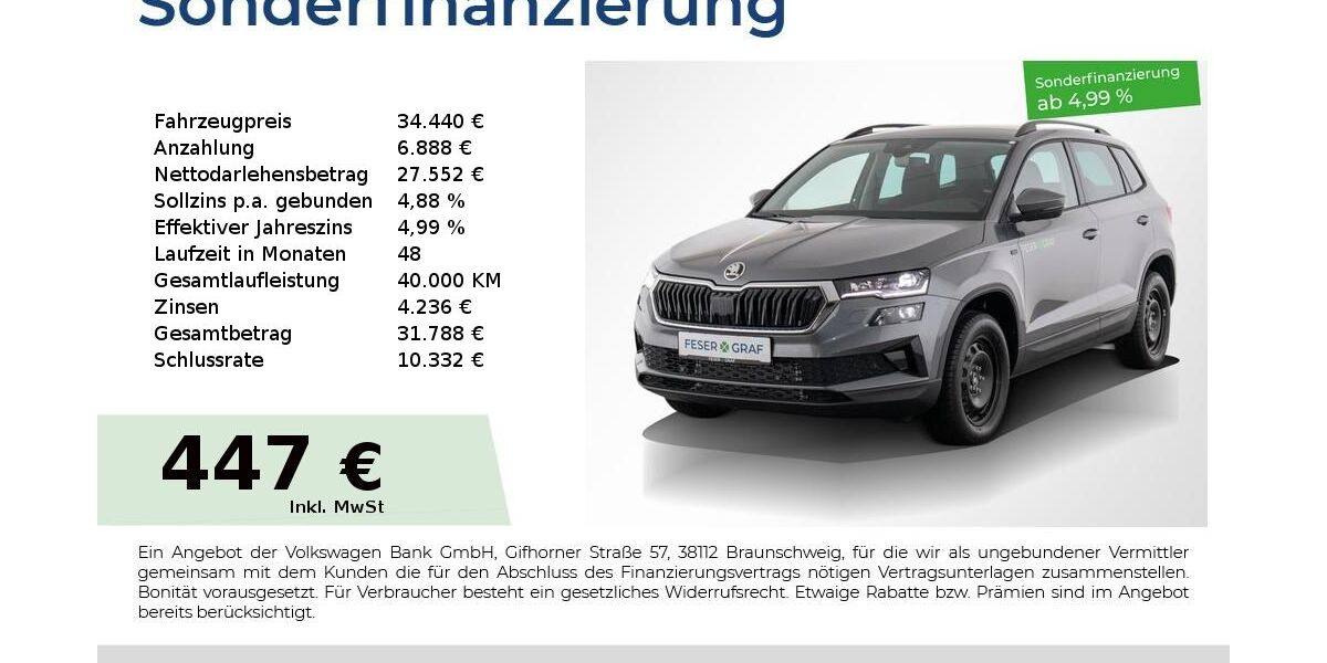 Skoda Karoq 9.900 km 34.440 &euro; Nürnberg 90441
