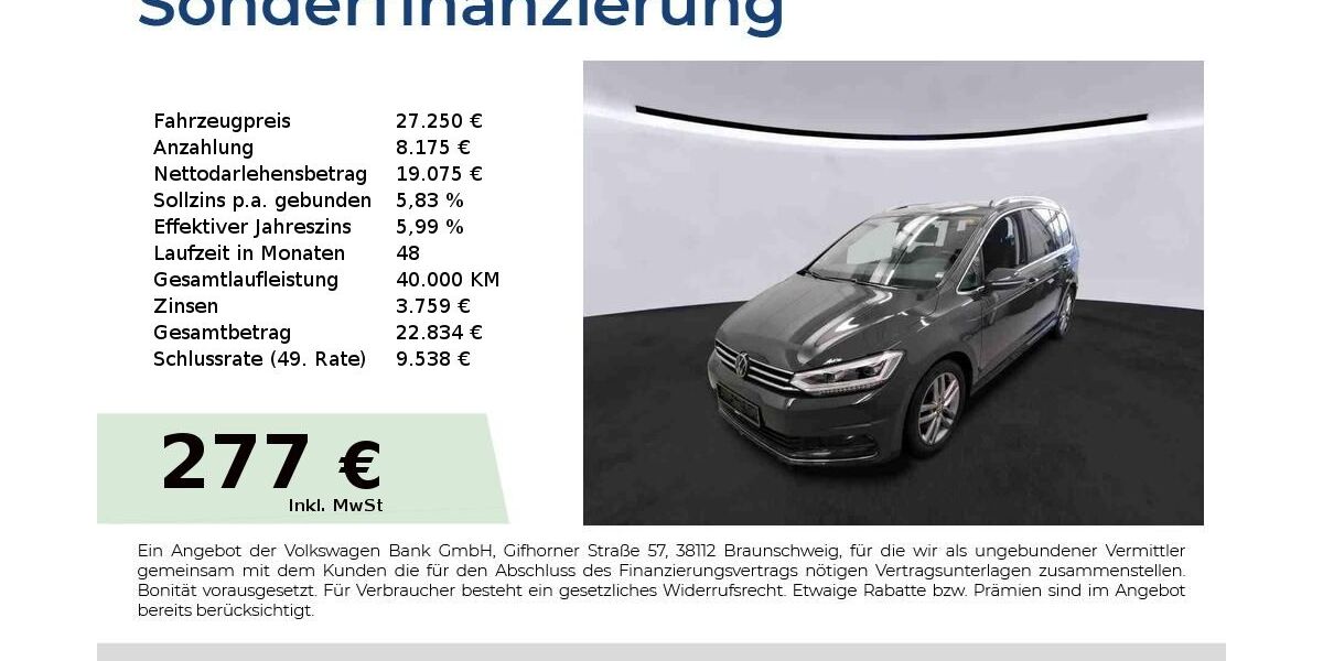 VW Touran 100.550 km 27.250 &euro; Nürnberg 90431