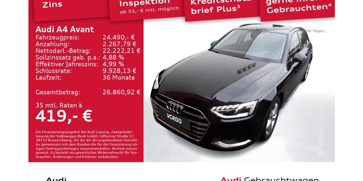 Audi A4 83.312 km 24.490 &euro; Dresden 01067