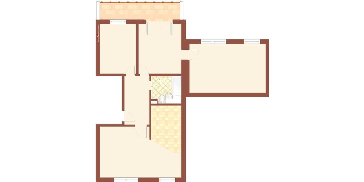 Etagenwohnung Weißwasser (Oberlausitz) - 4 Zimmer, 81 m&sup2;, 435&euro; | Angebot:26367375