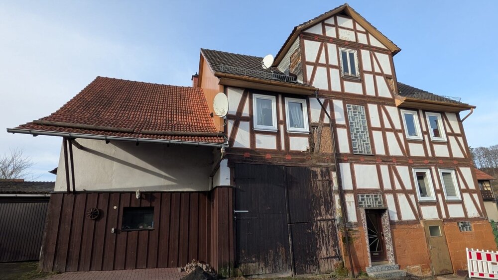 Hessich Lichtenau-OT, 1-2 Fam.Hs. + Scheune - Einfamilienhaus Hessisch Lichtenau Quentel | Angebot:24416348