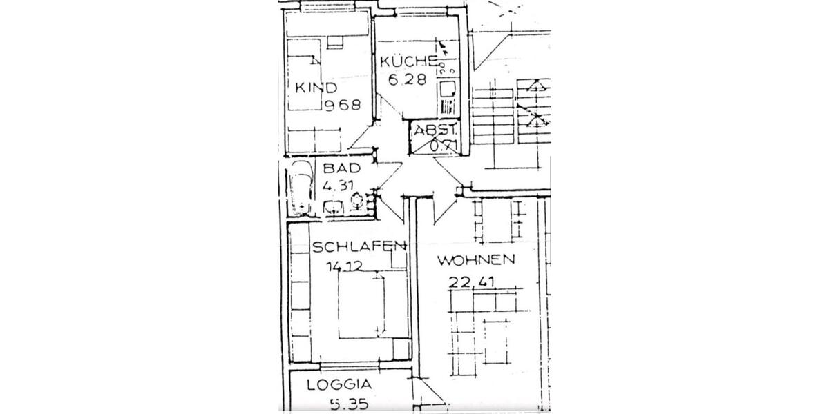 3 Zimmer Wohnung 1.Obergeschoss 3 zimmer