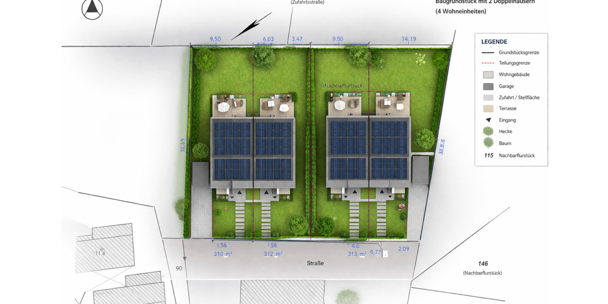 Doppelhaushälfte Essen Kupferdreh - 4 Zimmer, 102 m&sup2;, 635.700&euro; | Angebot:26244439