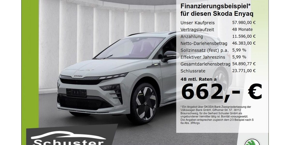 Skoda Enyaq 1.500 km 57.979 &euro; Ruhstorf 94099