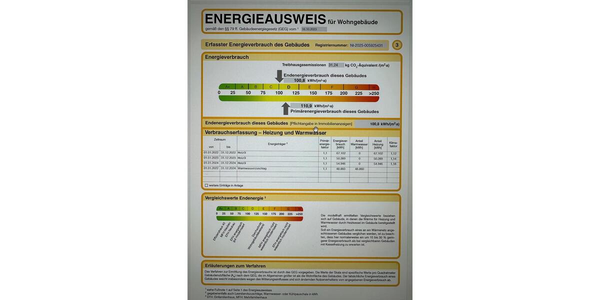 Etagenwohnung Coppenbrügge - 5 Zimmer, 120 m&sup2;, 800&euro; | Angebot:26228581