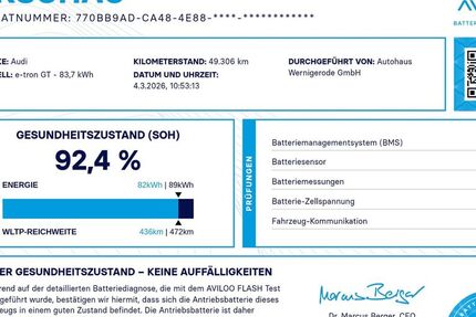 Audi RS e-tron GT 49.315 km 64.939 &euro; Wernigerode 38855