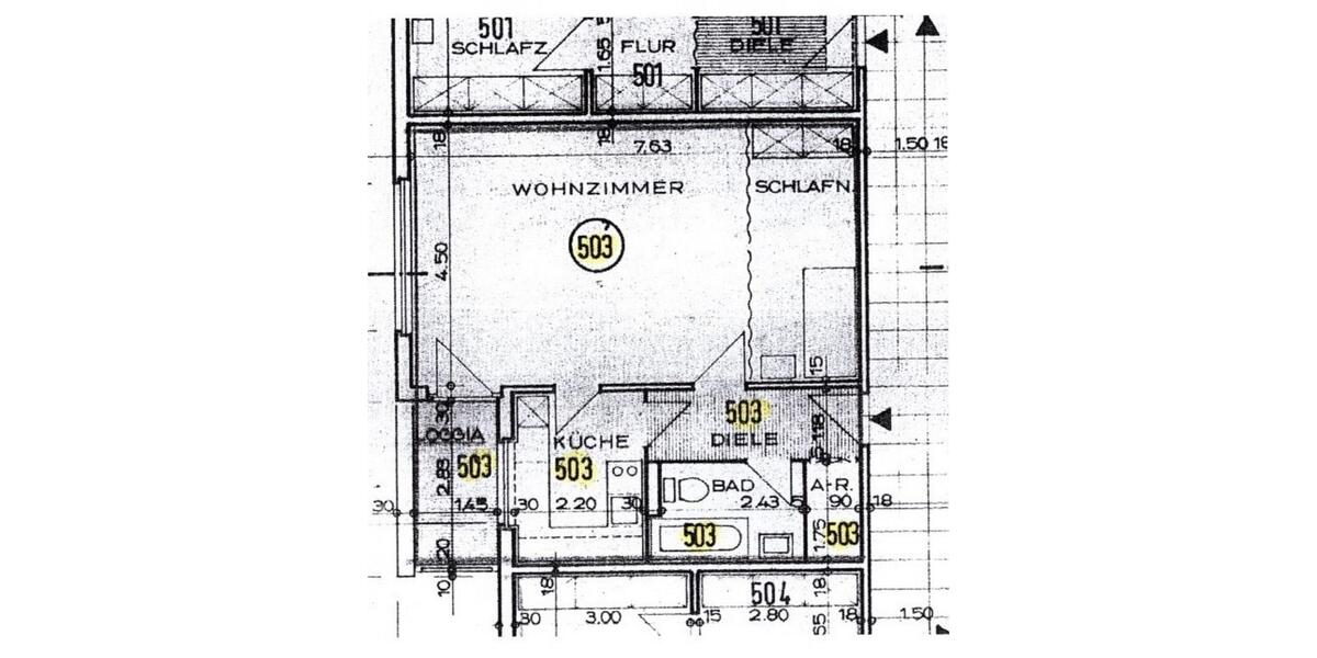 Etagenwohnung Delmenhorst Deichhorst - 1 Zimmer, 50 m&sup2;, 500&euro; | Angebot:25853409