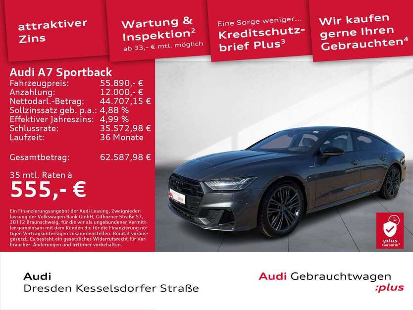 Audi A7 97.679 km 55.490 € Dresden 01169
