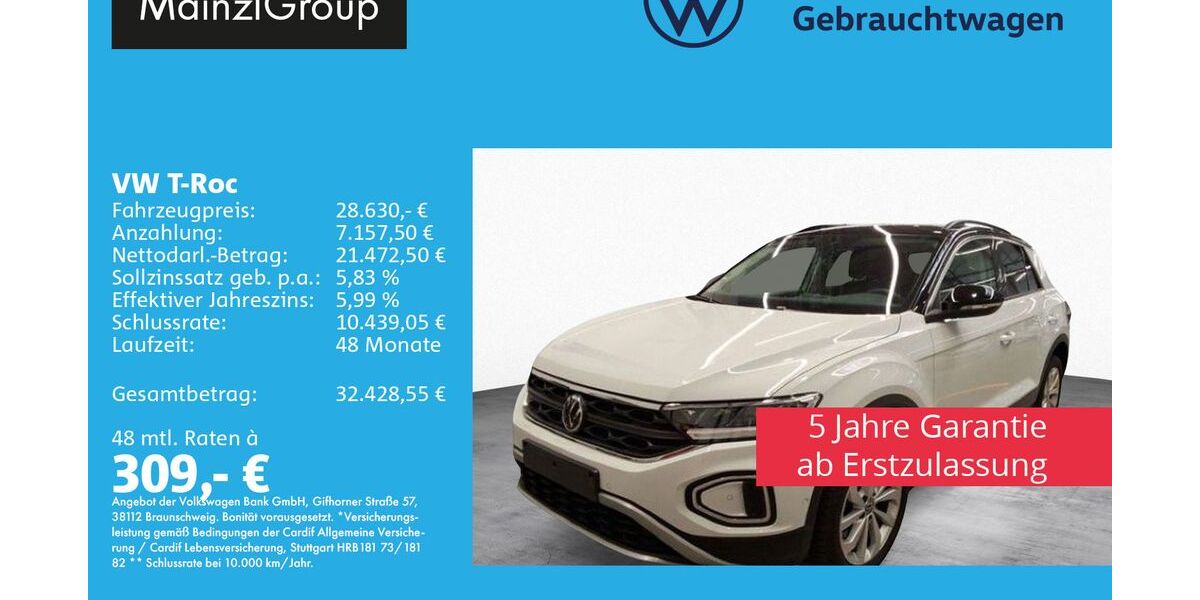 VW T-Roc 19.150 km 28.630 &euro; Feldkirchen/Westerham 83620