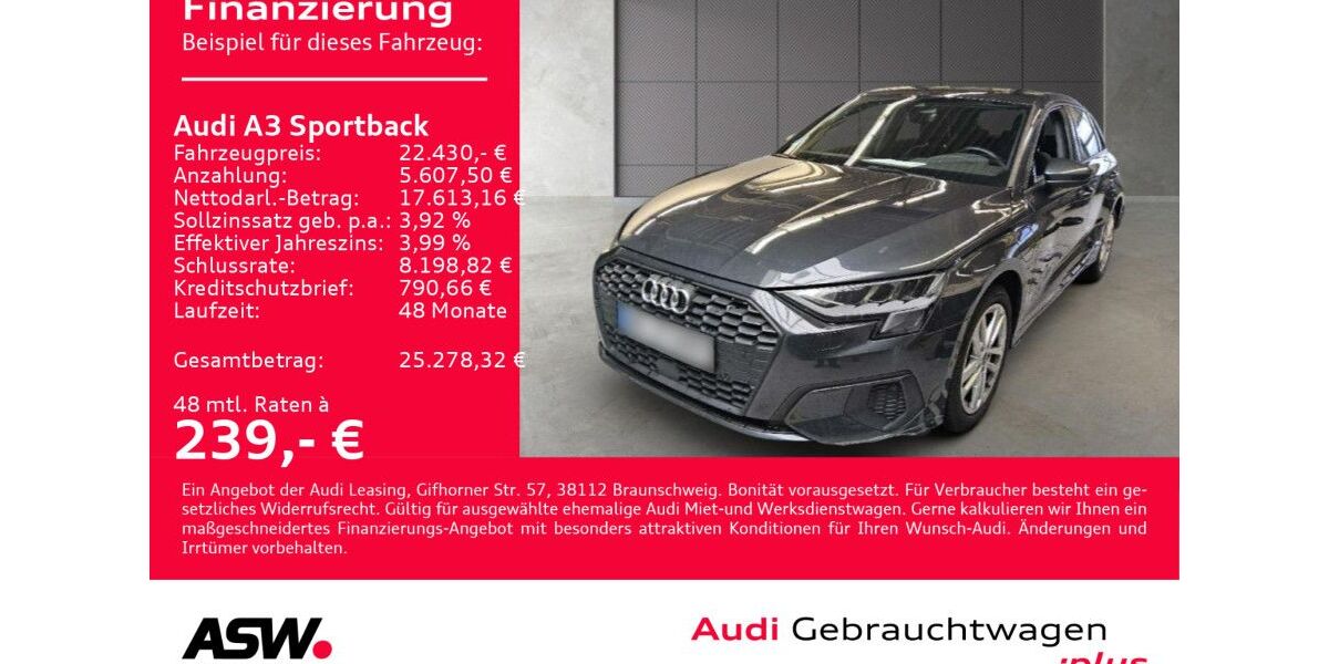 Audi A3 53.600 km 22.430 &euro; Heilbronn 74074