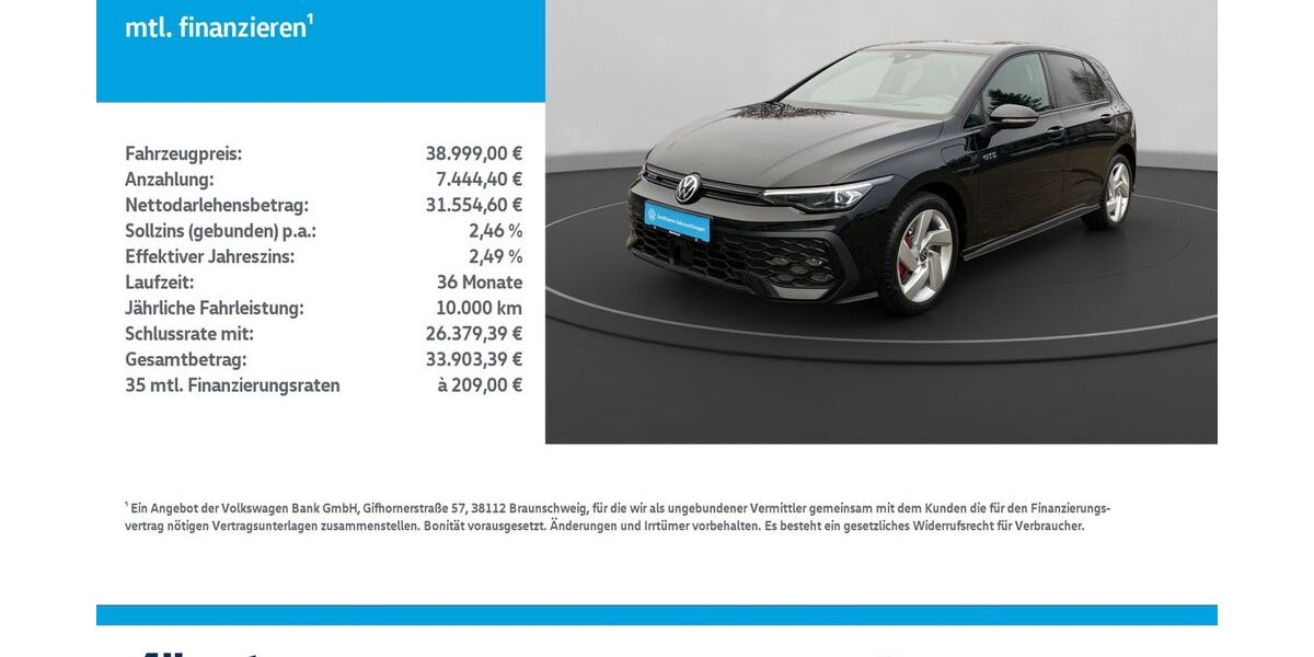 VW Golf 17.700 km 34.999 &euro; Mühlhausen/Thüringen 99974