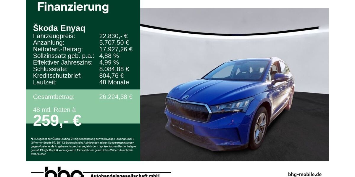 Skoda Enyaq 44.270 km 22.830 &euro; Ettlingen 76275