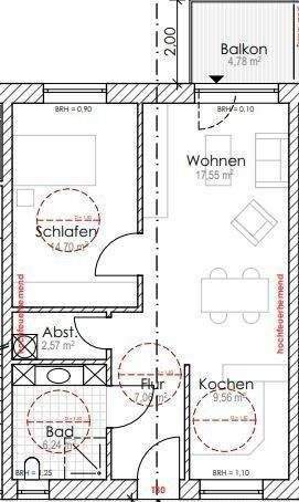 Etagenwohnung Herne Röhlinghausen - 2 Zimmer, 61 m&sup2;, 850&euro; | Angebot:25372714