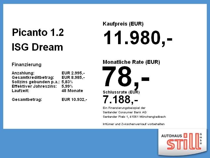 Kia Picanto 19.700 km 11.980 &euro; Augsburg 86156