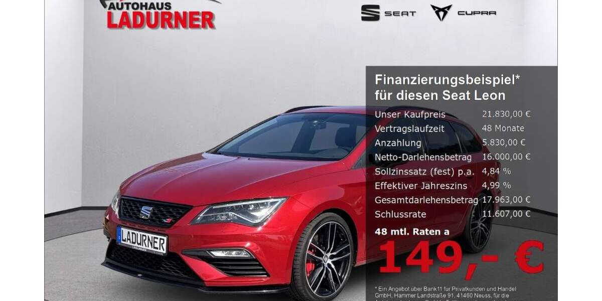 Seat Leon 89.350 km 21.830 &euro; Tuttlingen 78532
