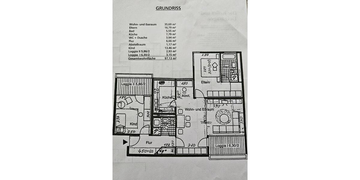 Etagenwohnung Tamm - 3.5 Zimmer, 97 m&sup2;, 385.000&euro; | Angebot:27118150