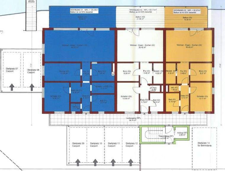 Etagenwohnung Villingen-Schwenningen Marbach - 3 Zimmer, 83 m&sup2;, 343.650&euro; | Angebot:25915478
