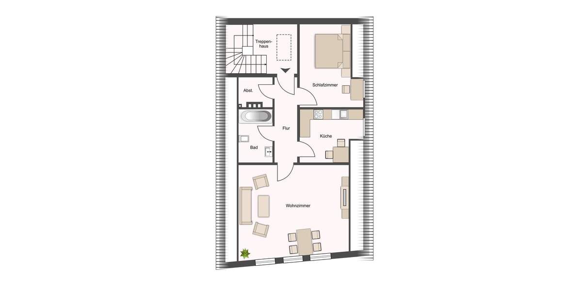 Etagenwohnung Stade - 2 Zimmer, 55 m&sup2;, 1.290&euro; | Angebot:25879464