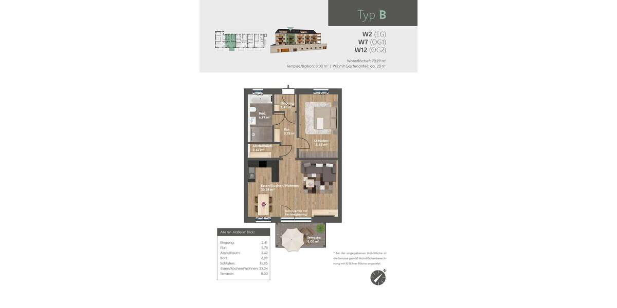 Wohnung zum Kaufen in Beilngries 398.500 € 70.99 m² 2 zimmer