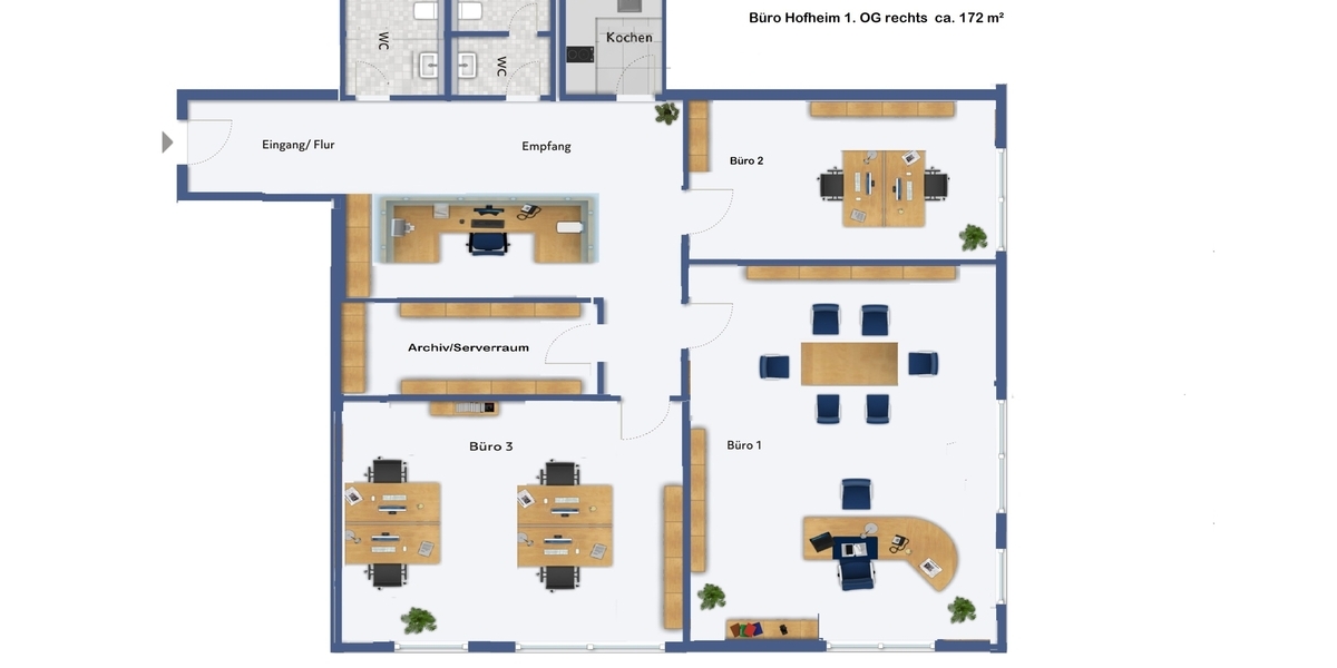 Hofheim Mitte - Moderne Bürofläche mit ca. 172 m² 3.5 zimmer