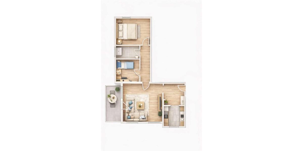 Etagenwohnung Much - 3 Zimmer, 91 m&sup2;, 865&euro; | Angebot:25418823