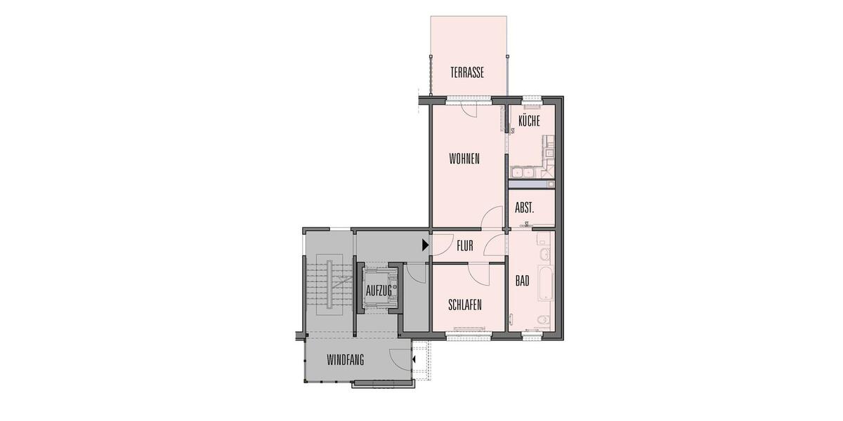 Helle 2 Zimmerwohnung mit großer Terrasse! 2 zimmer