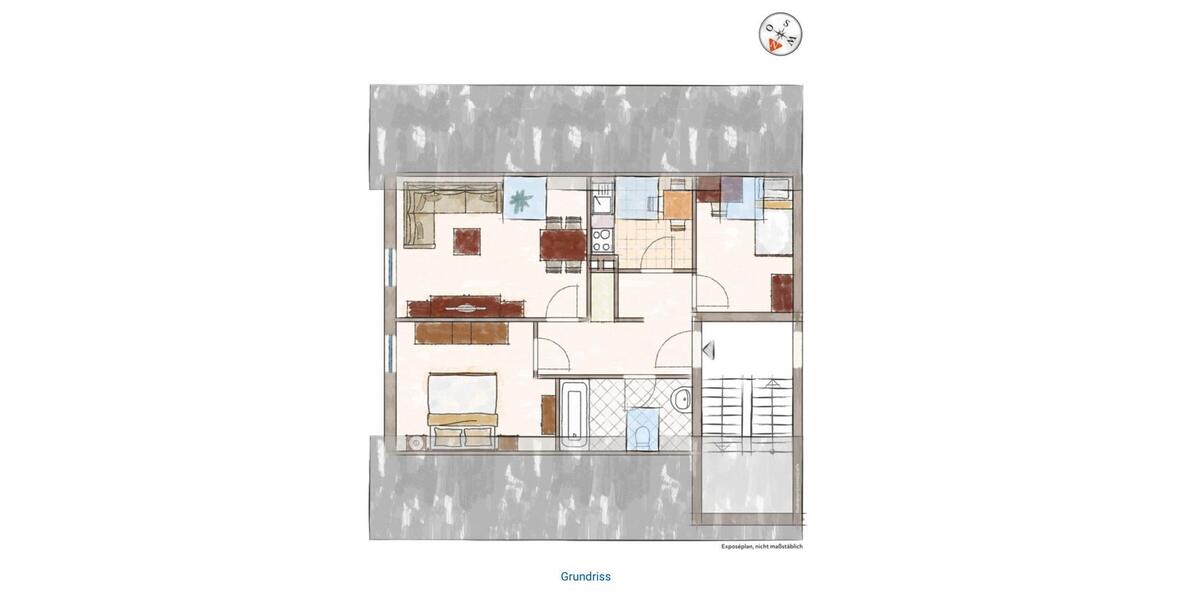 Dachgeschoßwohnung Augsburg Bergheim - 3 Zimmer, 53 m&sup2;, 269.000&euro; | Angebot:24380421