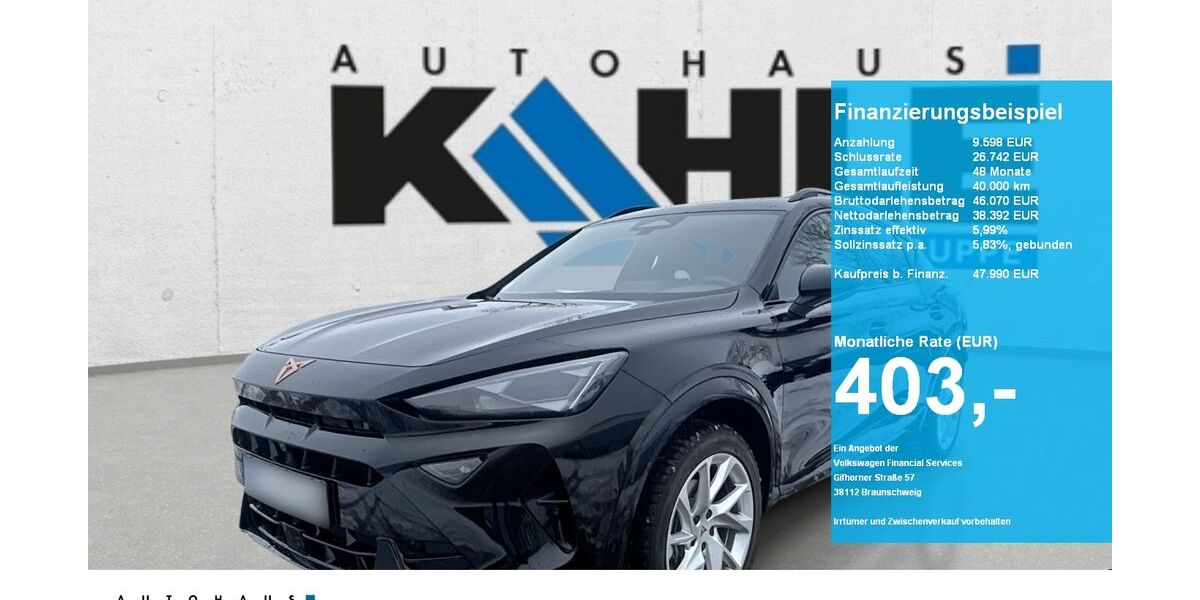 Cupra Formentor 10.000 km 47.990 &euro; Walsrode 29664