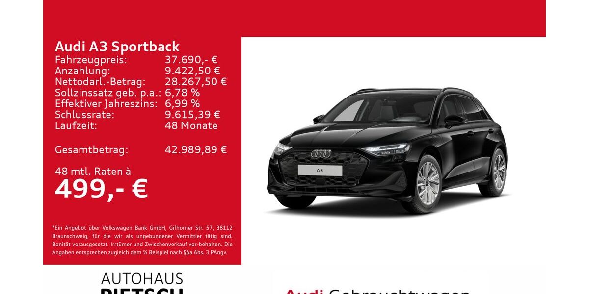 Audi A3 7.335 km 37.690 &euro; Melle 49324