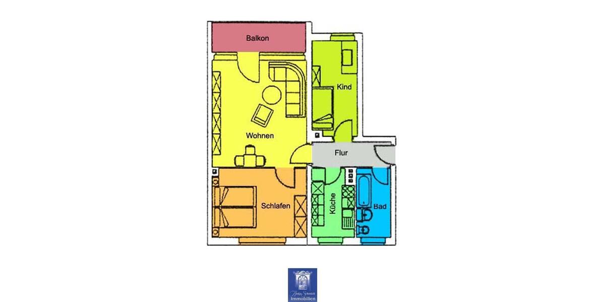 Etagenwohnung Dorfhain - 3 Zimmer, 66 m&sup2;, 399&euro; | Angebot:25286996