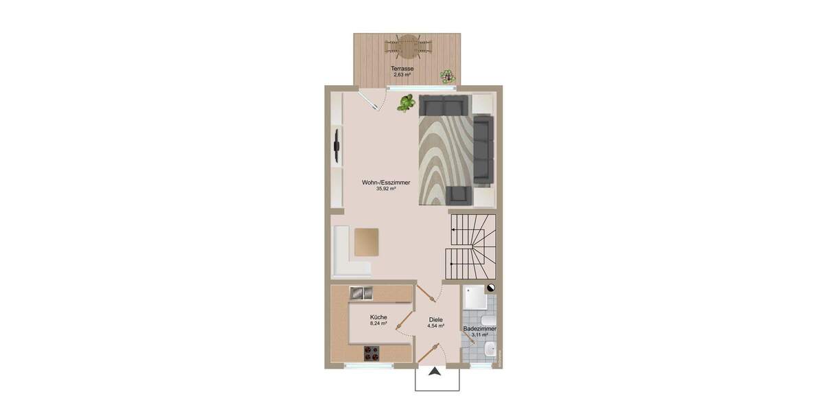 Reihenmittelhaus mit durchdachtem Grundriss und viel Potenzial 5 zimmer