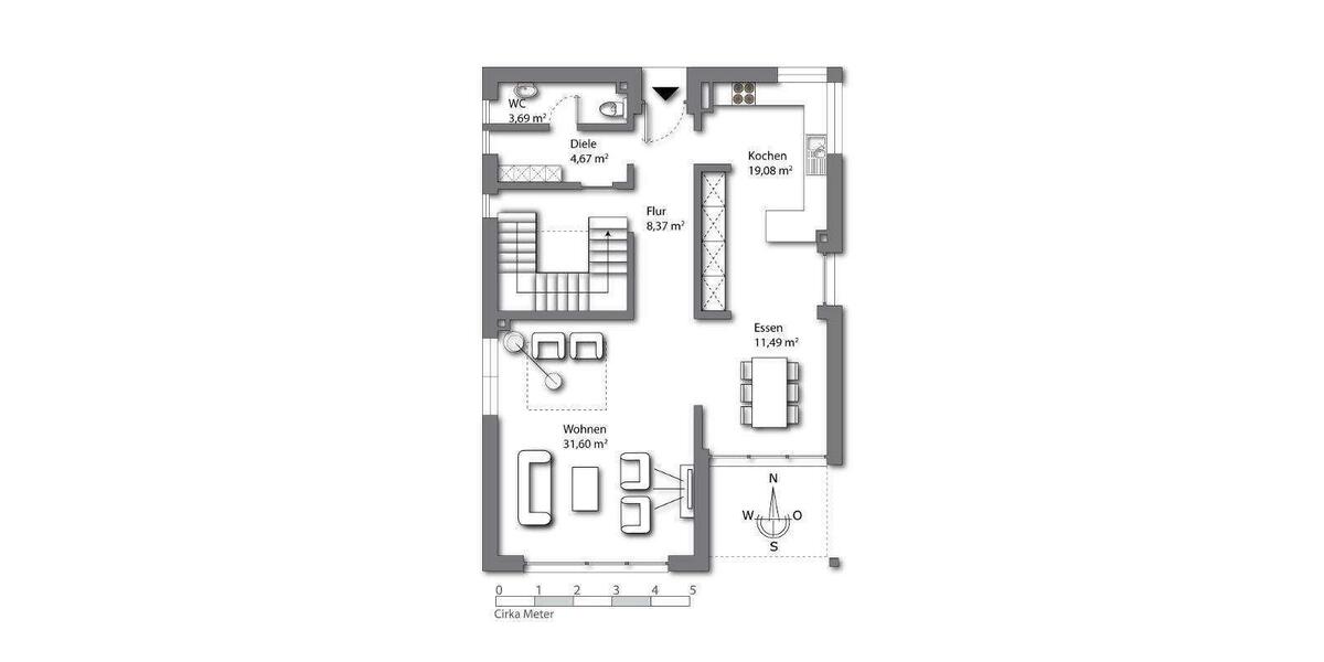 Einfamilienhaus Witten Annen - 6 Zimmer, 172 m&sup2;, 2.250&euro; | Angebot:25419074