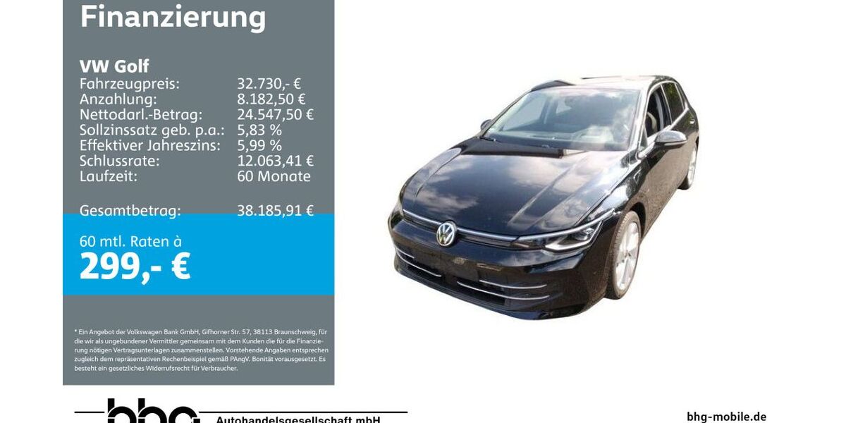 VW Golf 8.535 km 32.730 &euro; Rottweil 78628