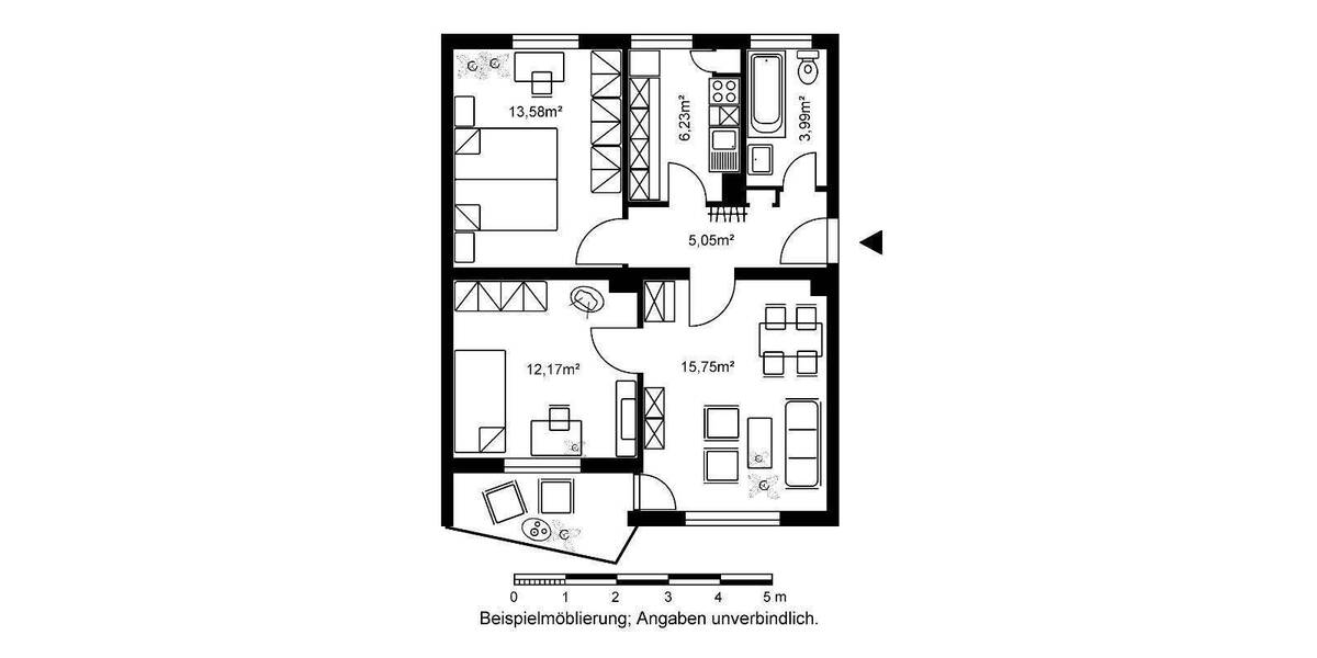 Etagenwohnung Heppenheim Heppenheim - 3 Zimmer, 59 m&sup2;, 755&euro; | Angebot:25390501